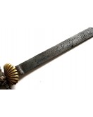 Antikvarinis medžioklinis peilis Hirsfenger graviruota geležte, XIX a. pabaiga – XX a. pradžia