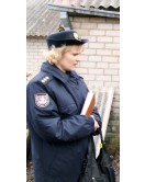 Priešgaisrinės apsaugos ir gelbėjimo departamento pareigūnės uniforminė kepurė. Lietuva